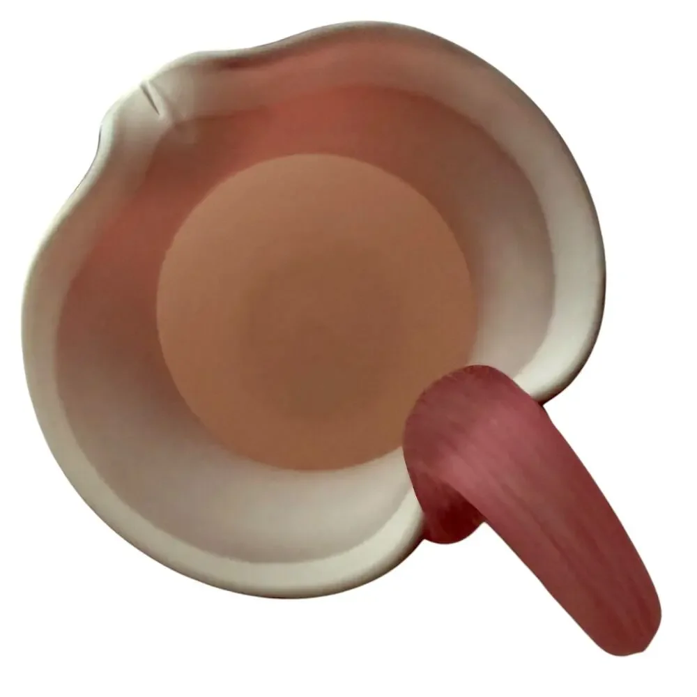 Vintage Peachblow-Style Satin Cased Glass Creamer Pitcher Applied Handle 5.25